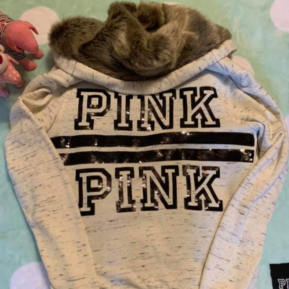 VS Pink Furry/Fuzzy Jacket